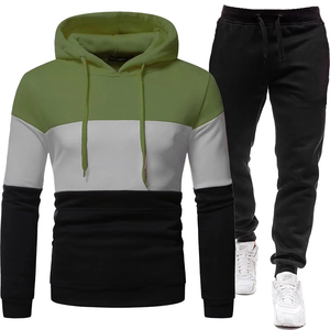 Comfortable Eco-Friendly Winter Velour <b>Knitted</b> Polyester Cotton Sporty Men's Tracksuits - Product Image 4