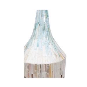 Decorative Mother of Pearl Inlay Vase with Natural Shell <b>Mosaic</b> Custom Design - Product Image 3