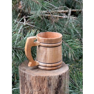 Wooden Mug Handmade Solid Wood Coffee <b>Cup</b> Natural Finish Rustic Design Eco Friendly Drinking Mug for Dining - Product Image 3