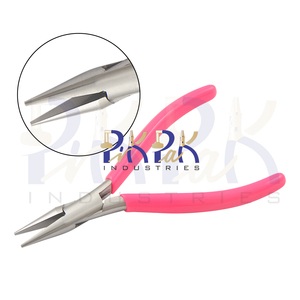 125mm chaîne nez pince mâchoires lisses PVC poignées ressort pour sertissage pêche pour la fabrication de bijoux bricolage artisanat aiguille chaîne nez - Product Image 1