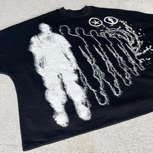 เสื้อยืดคอวีผ้าฝ้ายฟลีซระบายอากาศดีไซน์ใหม่ล่าสุดสำหรับผู้ชาย - Product Image 2