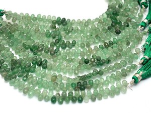 Perles de quartz fraise AAA 6x4mm facettées en forme de goutte, pierres précieuses semi-précieuses en quartz vert naturel, gouttes lâches pour bijoux - Product Image 4
