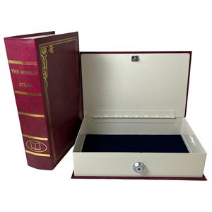 Small Metal Book <b>Hidden</b> <b>Safe</b> Box with Key Lock - Product Image 1