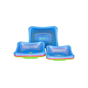 Panier passoire rectangulaire en plastique 2T8 de style japonais durable et flexible pour laver les légumes et les fruits. - Product Image 5