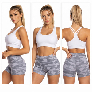 Camo Printed <b>Women</b> <b>Compression</b> <b>Shorts</b> Eco-Friendly Gym Workout <b>Shorts</b> Ladies Breathable <b>Short</b> Tights Ladies Mid Waist Yoga <b>Short</b> - Product Image 4