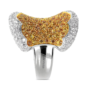 Anillo de cóctel con forma de corona y diamantes engastados en plata 925, estilo lujoso, joyería unisex para fiestas - Product Image 2