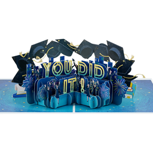 Carte de vœux 3D pop-up personnalisée « YOU DID IT » en papier découpé au laser, carte cadeau de félicitations pour la remise des diplômes, pour les OEMs de célébrations - Product Image 4