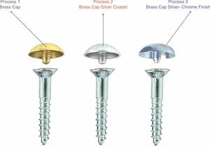 Tornillos para Espejos de Acero y Latón, Níquel Plateado, Construcción Robusta, Herrajes Duraderos, Instalación Segura de Espejos, Montaje en Pared - Product Image 3