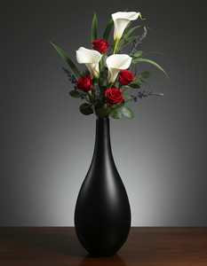 Jarrón de Flores Nórdico de Aluminio Fundido en Negro Mate, Diseño Minimalista en Forma de Lágrima, Maceta Moderna Abstracta, Jarrón para Capullos, Decoración de Mesa de Lujo para el Hogar - Product Image 2