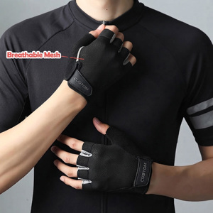 Wholesale Lightweight Anti-Slip Half <b>Finger</b> Gym Fitness Gloves Adjustable Wrist <b>Strap</b> Palm Padding Breathable Mesh Design for - Product Image 5