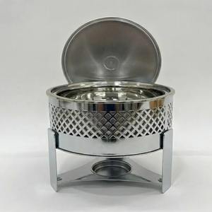 ถาดอุ่นอาหารสแตนเลสเคลือบผง ฝาปิดสแตนเลส ทนทาน ไม่ติดอาหาร เหมาะสำหรับงานจัดเลี้ยง แบบอาหรับ - Product Image 4