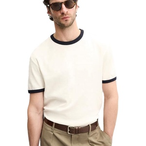 Camisetas lisas de cuello redondo de alta calidad para hombre, a la moda de algodón 100% colección de verano, estilos informales y formales personalizables - Product Image 3