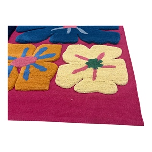 Alfombra Dhurrie de Lana Hecha a Mano, Diseño Abstracto Moderno, Pelo Corto, Ecológica, Antibacteriana, Antideslizante, Apta para Mascotas - Product Image 2