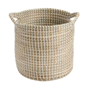 Panier multifonction en jonc de mer naturel fait main, panier de rangement, vente en gros, écologique, fabriqué au Vietnam - Product Image 1