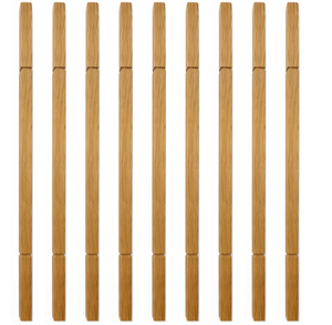 Balustres traditionnels en chêne rouge, meneuses en chêne, pièces d'escalier sur mesure, poteaux sculptés pour escaliers de villas de luxe - Product Image 1