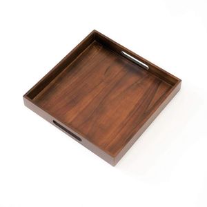 Bandeja de Servir de Madera Natural, Diseño Clásico, Duradera, Decorativa, para Té, Café, Desayuno, Aperitivos y Comida, para Bodas - Product Image 4