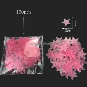 Accesorios luminosos reutilizables autoadhesivos para habitación de niños, calcomanías de pared impermeables para niños en la oscuridad, pegatinas brillantes, estrellas para techo - Product Image 2