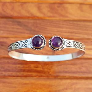 Brass Bangles with Natural Gemstones for <b>Chakra</b> Alignment Mind Body Balance and Spiritual Gifts Available for Best Price - Product Image 1