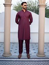 Haut décontracté pour homme en polyester noir à séchage rapide, fabriqué à partir de matériaux recyclés, style ethnique indien pakistanais traditionnel, longueur cheville, coupe régulière - Product Image 2