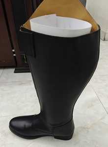 Horse Riding <b>Boots</b> with Buckle Closure Stylish Women's Genuine Leather Solid Color Equestrian Style with YKK Zipper and TPR Sole - Product Image 5