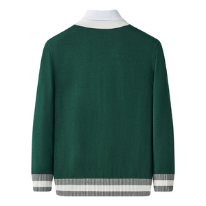 Cardigan scolaire anti-rides personnalisé, pull universitaire brodé en tricot coloré pour sororité et fraternité, position du logo sur le devant - Product Image 5