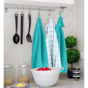 Set di 12 Asciugamani da Cucina Super Morbidi 15 X 25 Pollici, 100% Cotone Filato ad Anelli, Assorbenti per Piatti, Tè e Bar - Product Image 1