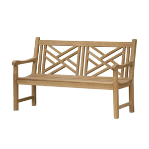 Wooden <b>2</b> <b>Seater</b> Patio <b>Bench</b> Traditional Design Durable Outdoor Furniture Cross Back <b>Garden</b> <b>Bench</b> - Product Image 4