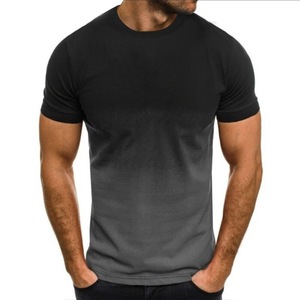 Camiseta de manga corta con estampado 3D degradado, estilo deportivo y casual para hombre, nueva colección primavera europea y americana. - Product Image 4