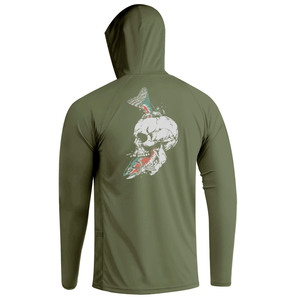 Sudadera de pesca con diseño personalizado, protección solar, manga larga, para hombre, de secado rápido, a precio económico. - Product Image 2