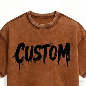 Personnalisez votre propre t-shirt imprimé surdimensionné pour homme, streetwear, manches courtes, col rond, tricoté, tee-shirt tendance - Product Image 6