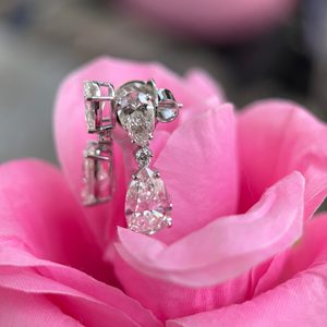 Boucles d'oreilles classiques en diamant poire, qualité supérieure, 1,25 ct et 0,75 ct, certifiées IGI, bijoux pour anniversaire et mariage - Product Image 5