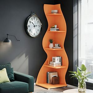 Estantería de Esquina Moderna, Diseño de Librería Elegante y Contemporáneo - Product Image 4