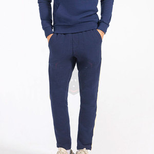 Pantalon de survêtement décontracté pour hommes, taille haute, écologique, respirant, doublure polaire, polyester/coton, avec cordon de serrage – Vente en gros - Product Image 3