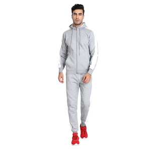 Nouveaux survêtements de jogging et de fitness pour garçons, couleur gris, fermeture éclair, manches longues, vêtements de sport à capuche pour hommes - Product Image 5