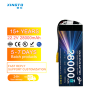 Batería de Iones de Litio de Estado Semisólido XINGTO de Alta Calidad, Modelo 6S, 28000 mAh, 340 Wh/kg, LiNiMnCoO2, para Drones Industriales UAV