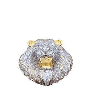 Iced Out Moissanite diamante colgante León rey tenis cadena hombres Hip Hop joyería personalizada joyería aniversario regalo para hombres - Product Image 1