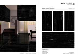 Carreaux de porcelaine haute brillance style italien 600x1200mm, grand format, pour salon, cuisine, salle de bain et murs - Product Image 4