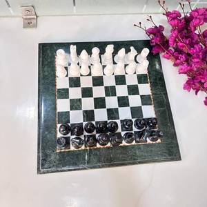 Handcrafted Marble Chess Set Eco-Friendly Indoor Luxury Unisex Playing Game Board Decorative Home Gift Wholesale - Product Image 1