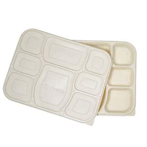 Bandeja de almidón de maíz de calidad premium para 8 porciones, ideal para entrega de alimentos y empaques para llevar, disponible al mejor precio. - Product Image 1