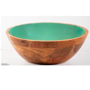 Tazón de Servir de Madera de Acacia de Alta Calidad, Diseño Antiguo, Tazón de Madera con Estampado a Mano - Product Image 4