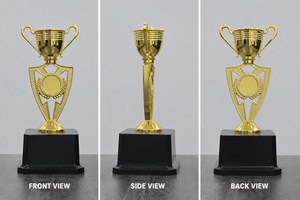 Manufacture Good Price Double Ears Plastic UV Printed Trophy Cup Award Business Gift Sport Activities Promotional Universal - Product Image 6