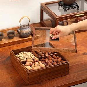 Caja de Especias de Madera Rústica de la Más Alta Calidad con Tapa de Vidrio Hexagonal, Caja de Madera con Seis Compartimentos - Product Image 6