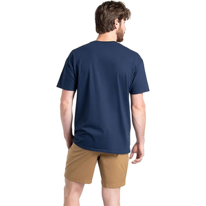 Camiseta de Manga Corta para Hombre, Cuello Redondo, Corte Regular, Color Rosa, 100% Algodón Jersey, Tejido de Punto, Color Sólido, Ropa Casual Deportiva de Secado Rápido - Product Image 4