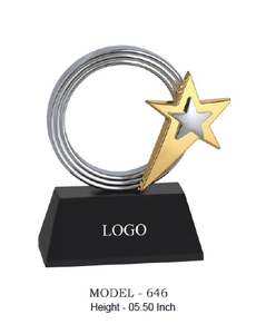 Stylish metal <b>trophy</b> for outstanding achievements. - Product Image 2