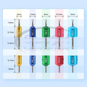 Kit de Posicionamiento de Implantes y Guía Manual para Taladro Dental, 5 Taladros, 5 Espaciadores, 1 Soporte, Herramientas de Cirugía de Implantes de Blush Surgical - Product Image 2