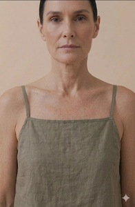 Women Vintage Sleeveless Linen Spaghetti Strap Top Solid Color <b>Loose</b> Fit Natural Waist Breathable Woven Minimalist Casual <b>Dress</b> - Product Image 3