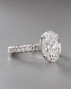 Diamante Cultivado en Laboratorio Marquise de Alta Calidad, Oro Amarillo/Rosa/Blanco de 14/18 Quilates, Certificado IGI, Diseño Elegante para la Vida Diaria, Bodas y Fiestas - Product Image 2