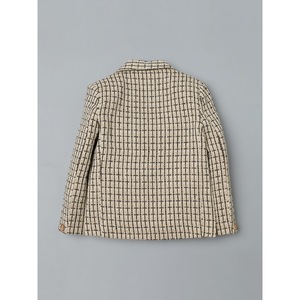 Blazer à carreaux beige formel pour garçons - Product Image 2