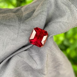Pierre précieuse naturelle de rhodolite grenat rouge profond, facettée, qualité supérieure, pour la fabrication de bijoux - Product Image 2