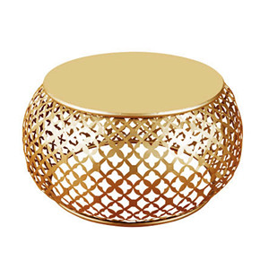 โต๊ะกาแฟทันสมัยมีสไตล์ดีไซน์ทำด้วยมือสีทองสำหรับห้องนั่งเล่นและของตกแต่งบ้านโต๊ะกาแฟทำจากโลหะ - Product Image 4